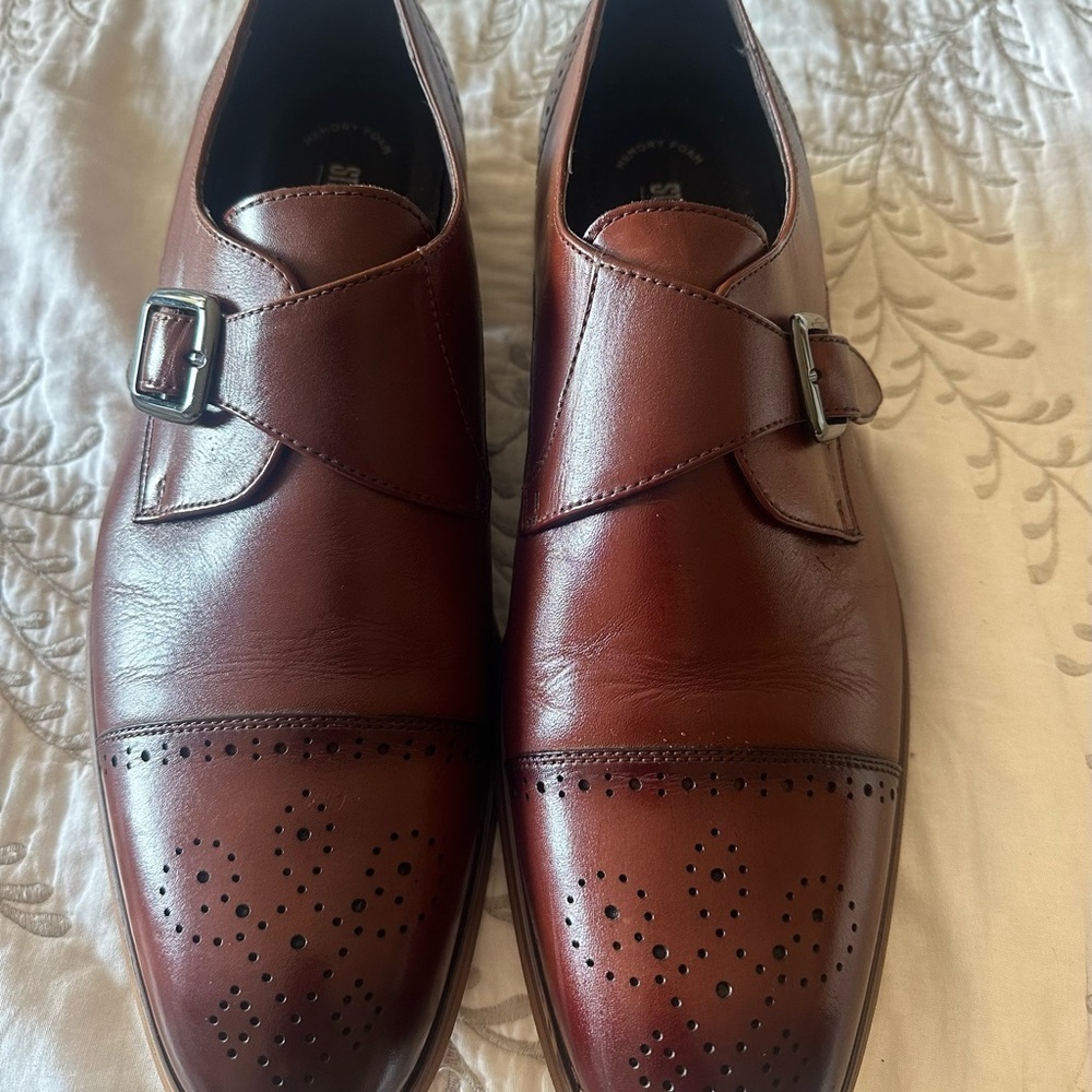 Stacy Adams Men's Brown Leather Slip-Ons